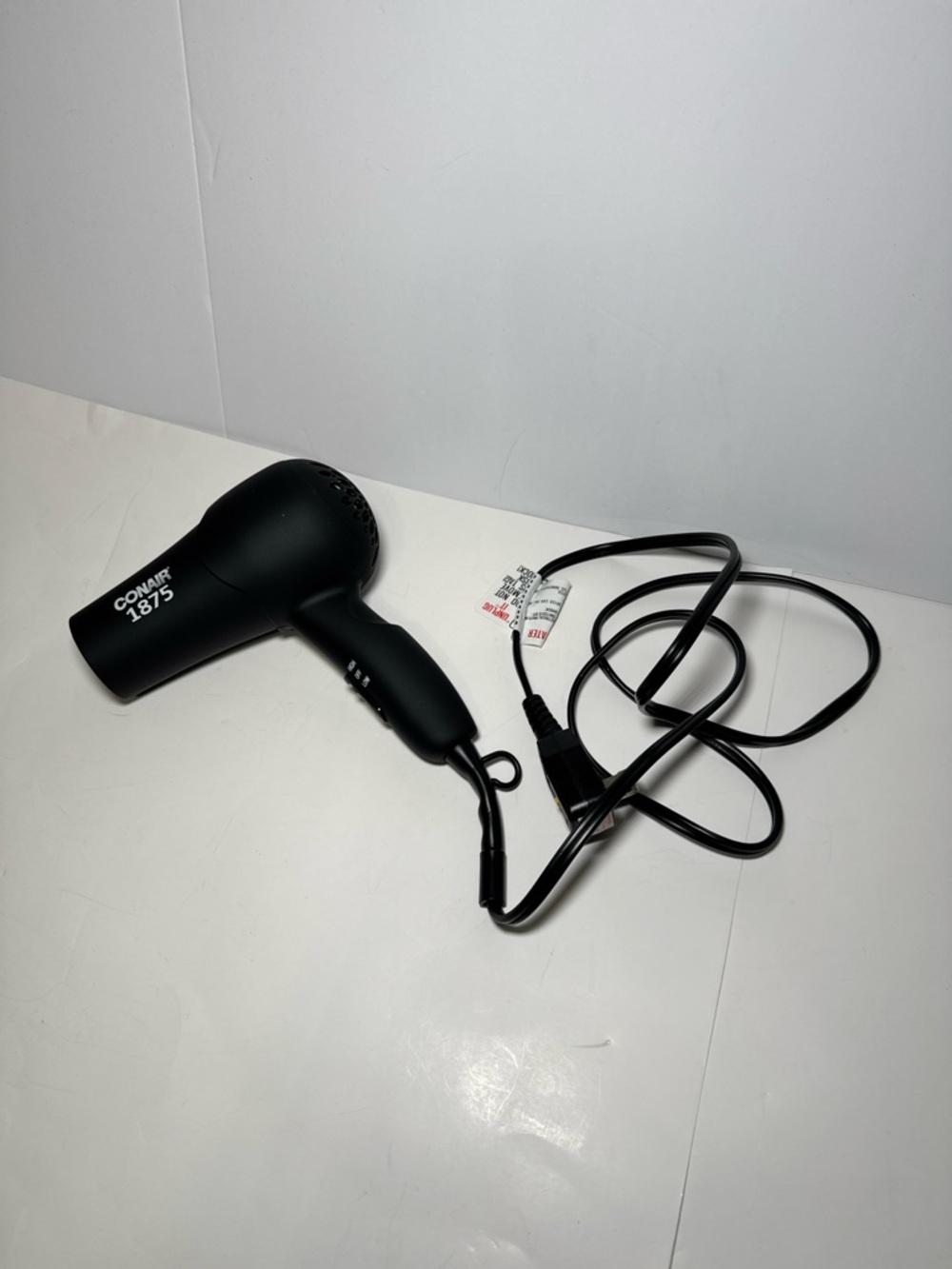 Conair 1875 Watt Hair Dryer Black Compact Lightweight Blow Dryer Tested